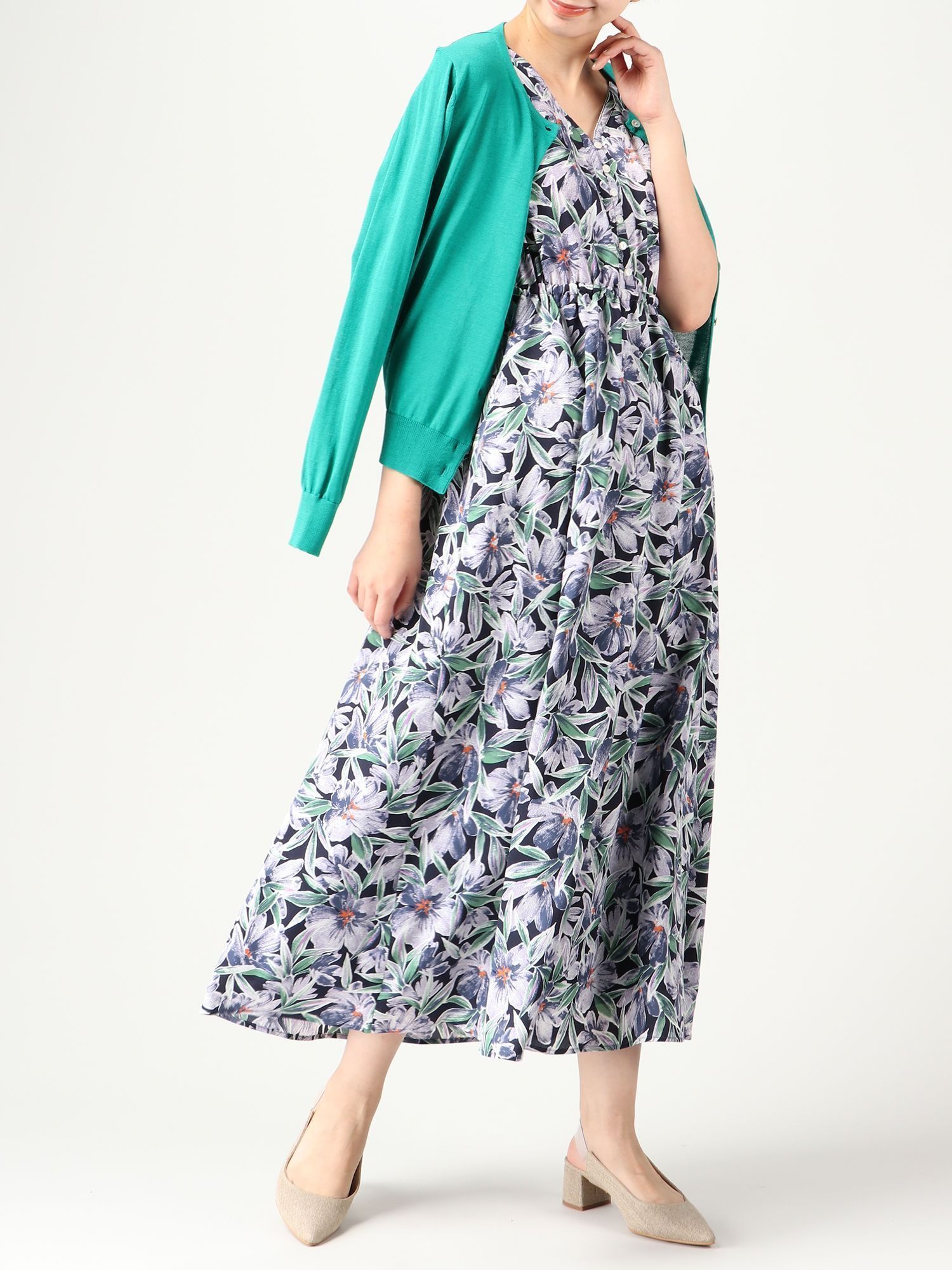 花柄 ワンピースコーデ 3点セット w6s0009-01.jpg